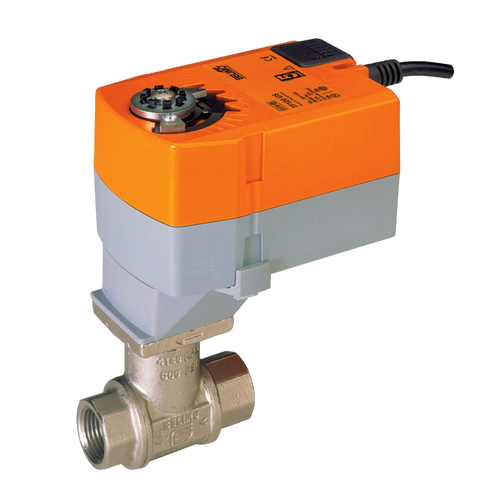 Belimo B220+TFRX120 : 2-Way 3/4" Characterized Control Valve (CCV), Cv Rating 14, (28 GPM @ Δ 4 psi), Stainless Steel Trim + Configurable Fail-Safe Valve Actuator, 120VAC, On/Off Control Signal, 5-Year Warranty