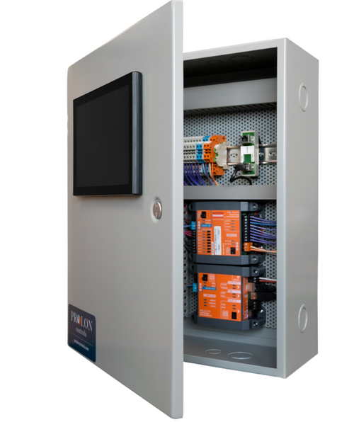 Prolon PL-PN3-1A-7X-7X : Pre-Wired 3-Controller HVAC Panel, NC2000 Network Controller with Touchscreen + Two M2000 Controllers, UL Listed, Modbus RTU / TCP-IP