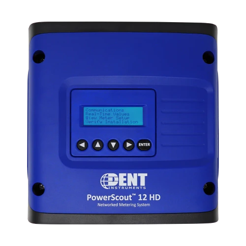 Dent Instruments PS12HD-P-D-N-T : PowerScout 12 HD Multi-Circuit Power Submeter, 12-Channel, BACnet/Modbus, Mounting Plate with Display, TOU Enabled