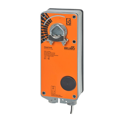 Belimo FSAF24A.1 : Fire & Smoke Damper Actuator, 60-Pack Bulk Case — 180 in-lb [20 Nm], 24VAC/DC, On/Off Control, Spring-Return Fail-Safe, UL555/UL555S