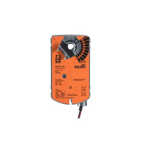 Belimo FSLF24.1 US : Fire & Smoke Damper Actuator, 135-Pack Bulk Case — 30 in-lb [4 Nm], 24VAC/DC, On/Off Control, Spring-Return Fail-Safe, UL555/UL555S