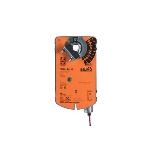 Belimo FSLF24-FC.1 US : Fire & Smoke Damper Actuator, 135-Pack Bulk Case — 30 in-lb [4 Nm], 24VAC/DC, On/Off Control, Spring-Return Fail-Safe, 3/8" Flex Connector, UL555/UL555S