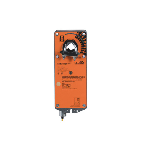 Belimo FSNF120-FC.1 US : Fire & Smoke Damper Actuator, 60-Pack Bulk Case — 70 in-lb [8 Nm], 120VAC, On/Off Control, Spring-Return Fail-Safe, 3/8" Flex Connector, UL555/UL555S