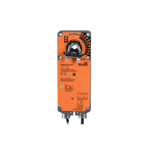 Belimo FSNF120-S.1 US : Fire & Smoke Damper Actuator, 60-Pack Bulk Case — 70 in-lb [8 Nm], 120VAC, On/Off Control, Spring-Return Fail-Safe, w/ 2x SPST Aux Switch, UL555/UL555S