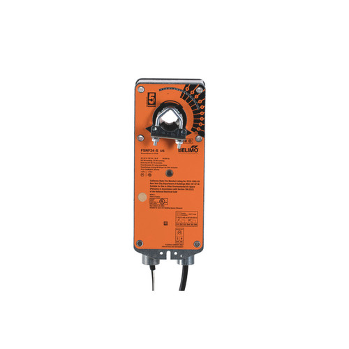 Belimo FSNF24-S.1 US : Fire & Smoke Damper Actuator, 60-Pack Bulk Case — 70 in-lb [8 Nm], 24VAC/DC, On/Off Control, Spring-Return Fail-Safe, w/ 2x SPST Aux Switch, UL555/UL555S