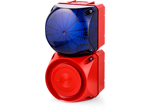 Belimo EXT-AS-HS-BLU : External Horn & Strobe Alarm, Blue, 15 cd, 108 dB(A), 24 VAC/VDC, NEMA 4/4X/13, 5-Year Warranty