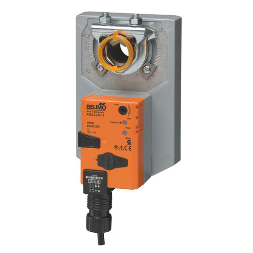 Belimo AMQX24-1 : Non Spring Return (Non Fail-Safe) Damper Actuator, 140 in-lb Torque, 24VAC/DC, On/Off, Floating Point Control Signal, "Q" Quick 7-Second Run Time, 5-Year Warranty (Configurable)