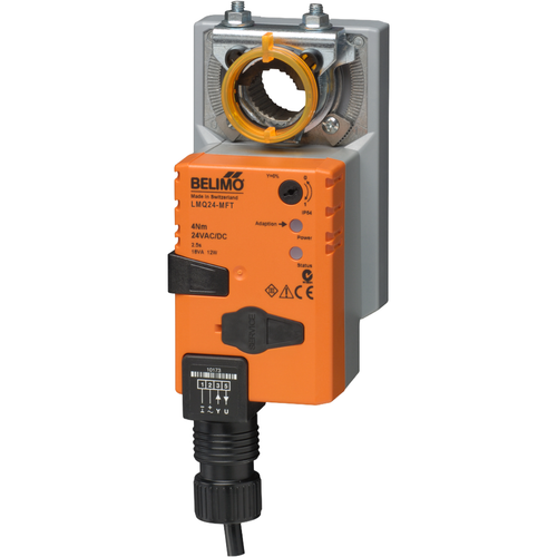Belimo LMQB24-1 : Non Spring Return (Non Fail-Safe) Damper Actuator, 35 in-lb Torque, 24VAC/DC, On/Off Control Signal, Q-Series 2.5-Second Run Time, 5-Year Warranty