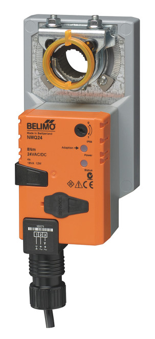 Belimo NMQX24-1 : Non Spring Return (Non Fail-Safe) Damper Actuator, 70 in-lb Torque, 24VAC/DC, On/Off Control Signal, 4s Quick-Running, 5-Year Warranty (Configurable)