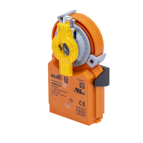 Belimo UMB24Y-R.1 : Non Spring Return (Non Fail-Safe) Rotary Damper Actuator, 9 in-lb Torque, 24VAC/DC, On/Off, Floating Point Control Signal, CW Rotation, Multipack of 100 (100 pcs.), 5-Year Warranty