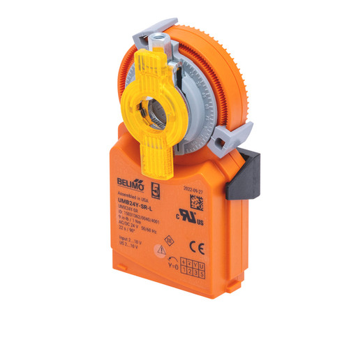 Belimo UMB24Y-SR-L.1 : Non Spring Return (Non Fail-Safe) Rotary Damper Actuator, 9 in-lb Torque, 24VAC/DC, Modulating 2-10VDC Control Signal, CCW Rotation, Multipack of 100 (100 pcs.), 5-Year Warranty