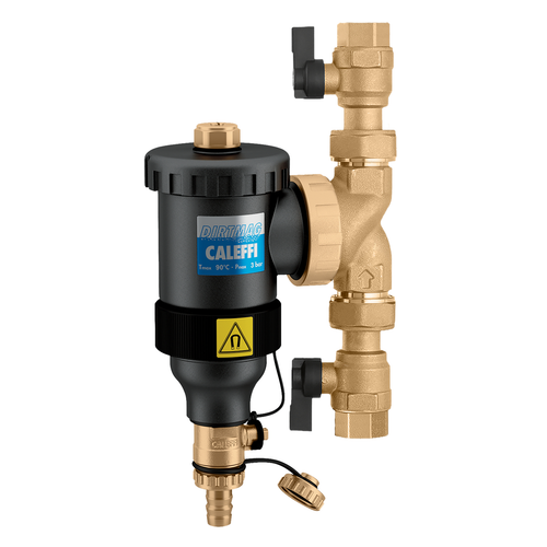 Caleffi NA545376 - DIRTMAG Magnetic Dirt Separator 1" Press Union with Isolation Valves