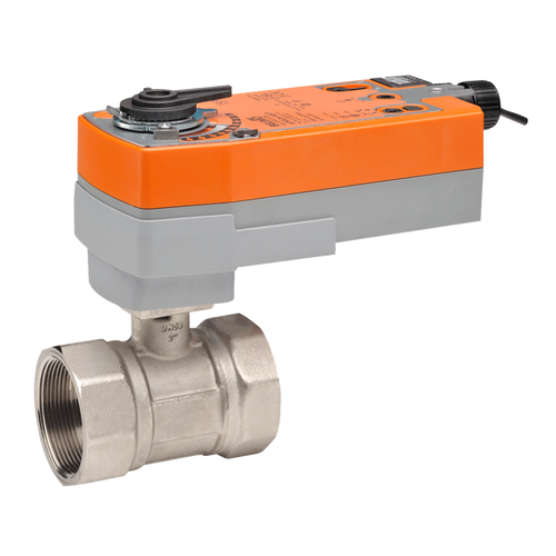 Belimo B252+AFRX24-MFT : 2-Way 2" Characterized Control Valve (CCV), Cv Rating 85, (170 GPM @ Δ 4 psi), Stainless Steel Trim + Configurable Fail-Safe Valve Actuator, 24VAC/DC, Programmable (2-10VDC Default) Control Signal, 5-Year Warranty