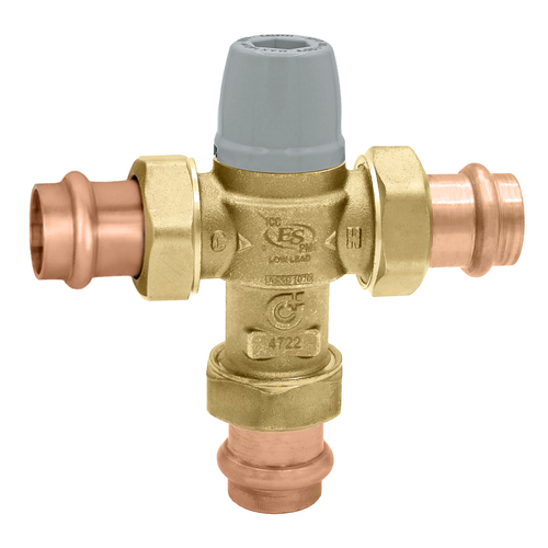Caleffi 521366A : TubMixer 3-Way Thermostatic Mixing Valve 1" Press