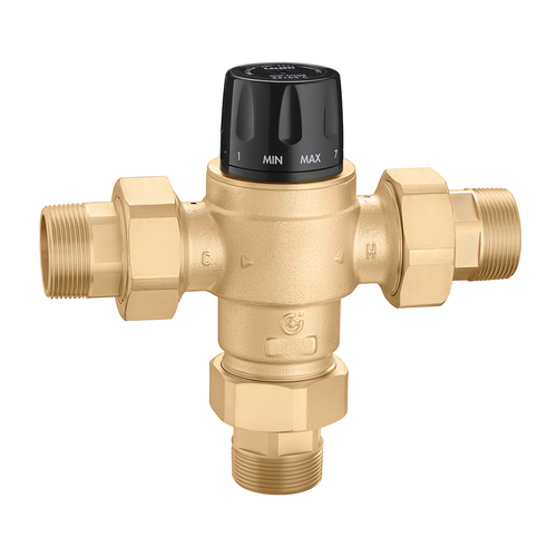 Caleffi 523160A : MixCal+ 3-Way Thermostatic Mixing Valve 1" Male NPT