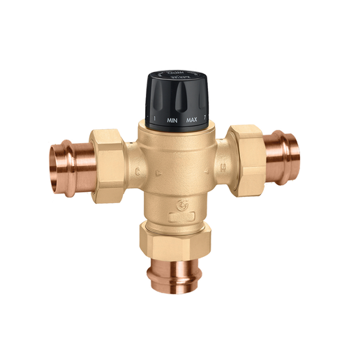 Caleffi 523176A : MixCal+ 3-Way Thermostatic Mixing Valve 1-1/4" Press