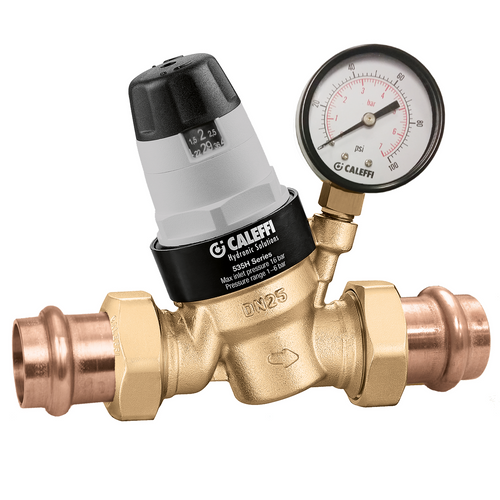 Caleffi 535661HA : PresCal Pressure Reducing Valve 1" Press w/ Gauge