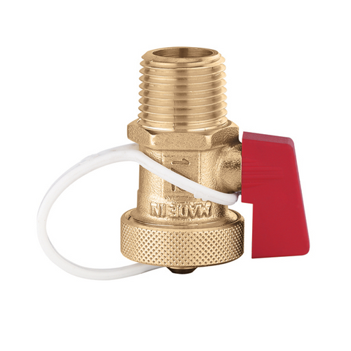 Caleffi 538202 FD : Replacement Drain Valve 1/4" MNPT x 3/4" GHT
