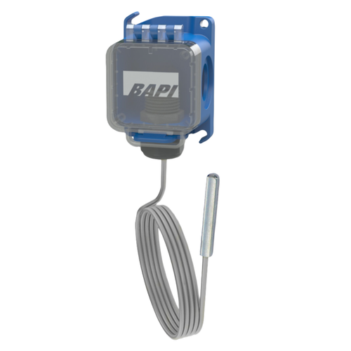 BA/10K-2-PP-10'-BBX : Remote Sensor, 10K-2 Thermistor, Plenum-Rated Cable, 10 ft (3.0 m) Lead Length, BAPI-Box Crossover Enclosure
