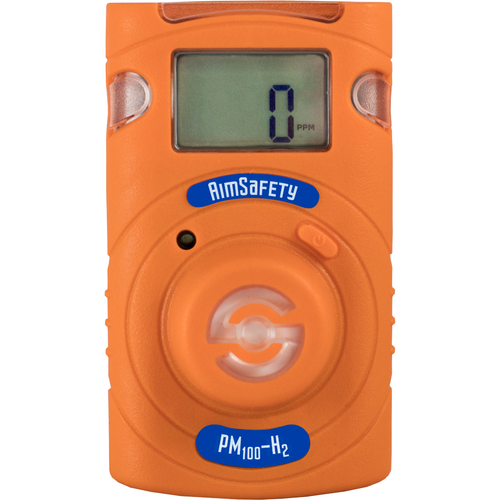 AimSafety PM100-H2 single-gas hydrogen monitor, front view
