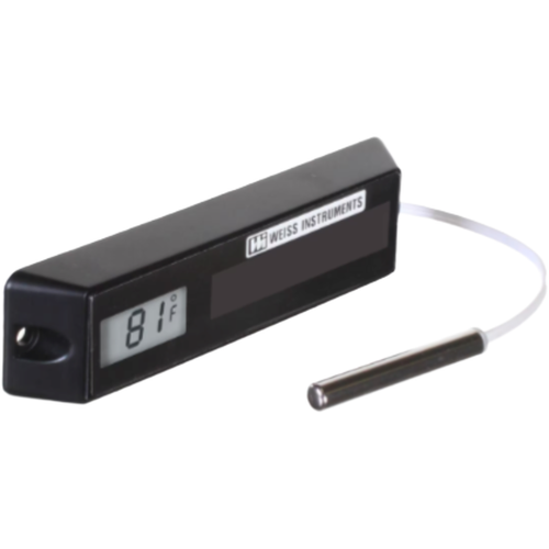 Miljoco-Weiss 25SD-160 : Solar Powered Digital Thermometer, Surface Mount, -40 to 160°F, 3/8 in. LCD, Remote Sensor, 5 ft Lead, NSF Food Zone Accuracy
