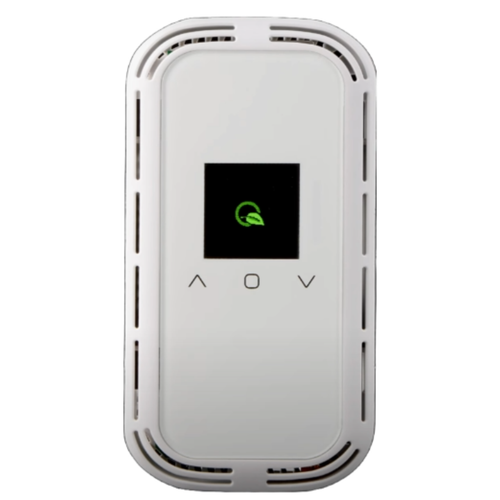 OLED Display Image for Senva AQ2W-AA2AAEDTO : Wall Mount TotalSense Sensor, Selectable Outputs: 4-20 mA, 0-5 VDC, or 0-10 VDC, 2% RH Accurracy, 10K Type II Thermistor, OLED Display, 20K Ohm. Offer Resistor, Thermistors Override PB,  Buy American Act Compliant, 7-Year Limited Warranty