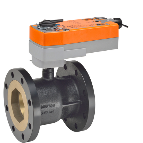 Belimo B6250S-110-250+AFRX24-MFT : 2-Way 2-1/2" Flanged Characterized Control Valve (CCV), ANSI Class 250, 310psi Close-Off Pressure, Cv Rating 110, (220GPM @ Δ 4 psi) + Fail-Safe Actuator, 24VAC/DC, Programmable (2-10VDC Default) Control Signal