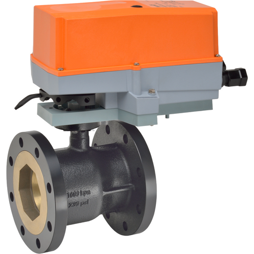 Belimo B6250S-110-250+ARX24-3-T N4 : 2-Way 2-1/2" Flanged Characterized Control Valve (CCV), ANSI Class 250, 310psi Close-Off, Cv 110, (220GPM @ Δ 4 psi) + Non Fail-Safe Actuator, 24VAC/DC, On/Off, Floating point Signal, Terminal Strip, NEMA 4X