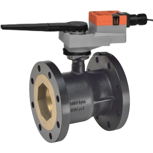 Belimo B6300S-110-250+ARX24-MFT : 2-Way 3" Flanged Characterized Control Valve (CCV), ANSI Class 250, 310psi Close-Off Pressure, Cv Rating 110, (220GPM @ Δ 4 psi) + Non Fail-Safe Valve Actuator, AC/DC 24V, 2...10V, MFT/programmable Control Input