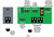 Schematic drawing of Functional Devices PSMN2C2RB10 : UPS Power Control Center, 10 Amp Switch / Circuit Breaker, 120 Vac, 2 Outlets, Terminals, Status Contacts, 2.75" Track Mount