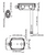 Dimensions from Top view of the Belimo 22DTM-56 : Duct CO2 / Humidity / Temperature Sensor, 2% Accuracy, Outputs: 0-5 VDC or 0-10 VDC, Temperature Transmitter, BACnet communication, UL Enclosure Type 4X/IP65