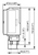 Dimensional Drawing of the Side of Siemens QBM3230U2D : Differential Pressure Transmitter, Field Selectable Pressure Range 0" to 2", Selectable Range/Output, Display, Field Selectable Outputs: 4-20 mA, 0-5 VDC, or 0-10 VDC, LCD Display, Pushbutton Zero Function, 5-Year Warranty