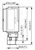 Dimensional Drawing of the side of Siemens QBM3230U3D : Differential Pressure Transmitter, Field Selectable Pressure Range 0" to 3", Selectable Range/Output, Display, Field Selectable Outputs: 4-20 mA, 0-5 VDC, or 0-10 VDC, LCD Display, Pushbutton Zero Function, 5-Year Warranty