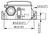 Dimensional Drawing of bottom view of Siemens QBM3230U20D : Differential Pressure Transmitter, Field Selectable Pressure Range 0" to 20", Selectable Range/Output, Display, Field Selectable Outputs: 4-20 mA, 0-5 VDC, or 0-10 VDC, LCD Display, Pushbutton Zero Function, 5-Year Warranty