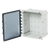 Open view of Stahlin PC1010CC : Polycarbonate Enclosure, PolyStar Series, Inside Diameter : 10 x 10 x 6, Clear Hinged, Latched Padlockable Cover, Mounting Feet, NEMA Ratings (UL508A, UL50 & UL50E): 1, 3R, 4, 4X, 6P