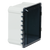 Side view of the Stahlin PC1010CC : Polycarbonate Enclosure, PolyStar Series, Inside Diameter : 10 x 10 x 6, Clear Hinged, Latched Padlockable Cover, Mounting Feet, NEMA Ratings (UL508A, UL50 & UL50E): 1, 3R, 4, 4X, 6P