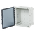 Open view of Stahlin PC1210CC : Polycarbonate Enclosure, PolyStar Series, Inside Diameter : 12 x 10 x 7, Clear Hinged, Latched Padlockable Cover, Mounting Feet, NEMA Ratings (UL508A, UL50 & UL50E): 1, 3R, 4, 4X, 6P