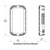 Dimensional Drawing of Senva AQ2W-AC2VAFS : Wall Mount TotalSense Sensor, Selectable Outputs: 4-20 mA, 0-5 VDC, or 0-10 VDC, CO2, 2% RH Accurracy, Volatile Organic Compounds (VOC), 10K Type III Thermistor, OLED Display with Solid Cover, Buy American Act Compliant, 7-Year Limited Warranty