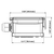 Side dimensions for the Belimo 01UT-5E : Outdoor Air Temperature Sensor, Passive Ni 1000 (JCI), NEMA 4X / IP65