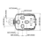 Bottom dimensions for the Belimo 01UT-5E : Outdoor Air Temperature Sensor, Passive Ni 1000 (JCI), NEMA 4X / IP65