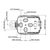 Dimensions for Bottom of the Belimo 01UT-5Q : Outside Air Temperature Sensor passive, 20K Ohm Thermistor, NEMA 4X / IP65 Rated, 5-Year Warranty