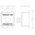 Dimensional drawing for Pilla ST120SLRP1-Exhaust Fan : "Exhaust Fan" Push Button Station, "Raise Lid-Push button" Model, Padlockable Solid Lid over Flush Momentary Button, Surface Mount Nema 4/4X Enclosure, Fits 1-3 Contact Blocks