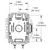 Dimensional Drawing for BAPI BA/SW3A : Differential Pressure Switch, 0.7" to 2.2" WC, Switch Type: SPDT, Built-In Pressure Snubber for More Stable Readings, 5-Year Warranty