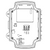 Drawing view for the front of the enclosure for BAPI BA/PM-D-BB : Duct Particulate Sensor, Field Selectable Particulate Size of PM1.0, PM2.5 and PM10, Field Selectable Outputs of 0 to 5V, 0 to 10V and 4 to 20mA, NEMA 4X Enclosure, 5-Year Warranty