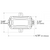 Dimensional Drawing for ACI A/100-2W-D-8"-PB : Duct Temperature Sensor, 100 Ohm Platinum RTD (Two Wires), 8" Duct Probe, Plastic Box Enclosure, Made in USA