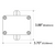 Dimensional Drawing for ACI A/100-2W-D-8"-4X : Duct Temperature Sensor, 100 Ohm Platinum RTD (Two Wires), 8" Duct Probe, NEMA 4X Duct Enclosure, Made in USA