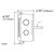 Side Dimensional Drawing for ACI A/1K-2W-D-18"-PB : Duct Temperature Sensor, 1K Ohm Platinum RTD (Two Wires), 18" Duct Probe, Plastic Box Enclosure, Made in USA