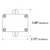 Dimensional Drawing for ACI A/TT1K-D-4"-1-4X : Duct Temperature Sensor, 1K Ohms Temperature Transmitter, 1-5VDC Output, 4" Duct Probe, NEMA 4X Duct Enclosure, Made in USA