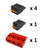 PS3HD Replacement CT Plug Kit, 1-RED 4pos, 4-BLK 3pos, 1-BLK 2pos