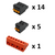 PS12HD Replacement CT Plug Kit, 1-RED 4pos, 14-BLK 3pos, 5-BLK 2pos